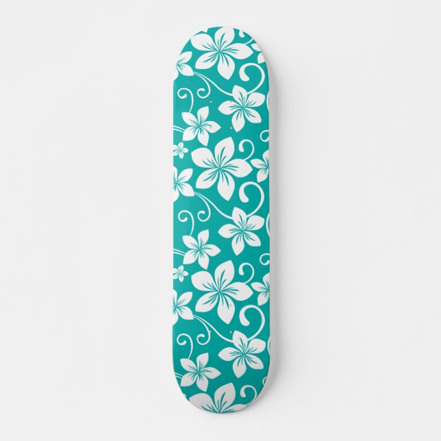 BLUE HAWAII (TEAL) MINI SKATEBOARD BRÄDA 18,5 CM (Framsida)