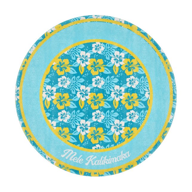 Blue Hawaiian Hibiscus Blommönster (Framsidan)