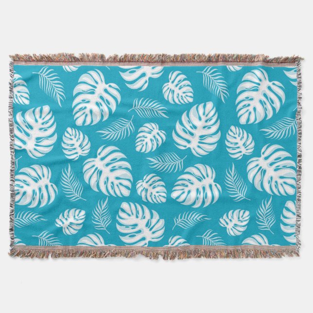 Blue Hawaiian Print Filt (Framsidan)