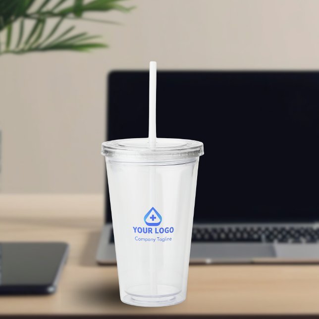 Blue Healthcare Logotyp Varumärkesreklam Take Away Mugg (Skapare uppladdad)