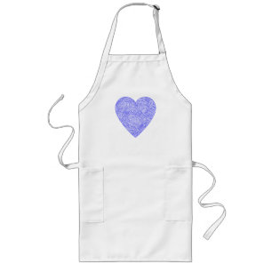 Blue Heart Apron Långt Förkläde