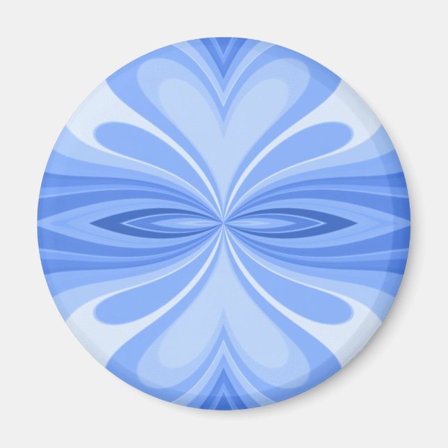 Blue Heart Butterfly Abstrakt Magnet (Framsidan)