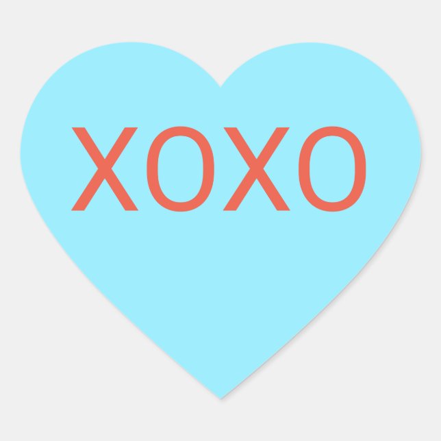 Blue Heart Candy Hjärtformat Klistermärke (Framsida)