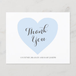 Blue Heart Cute Budget Baby Shower Tack för ditt k