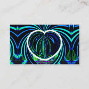 Blue Heart (du kan lägga till ord) Visitkort