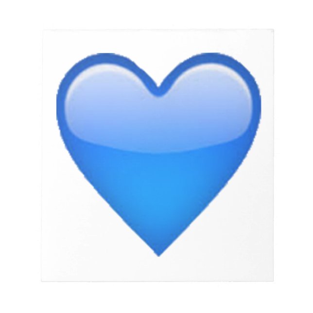Blue Heart - Emoji Anteckningsblock (Framsida)