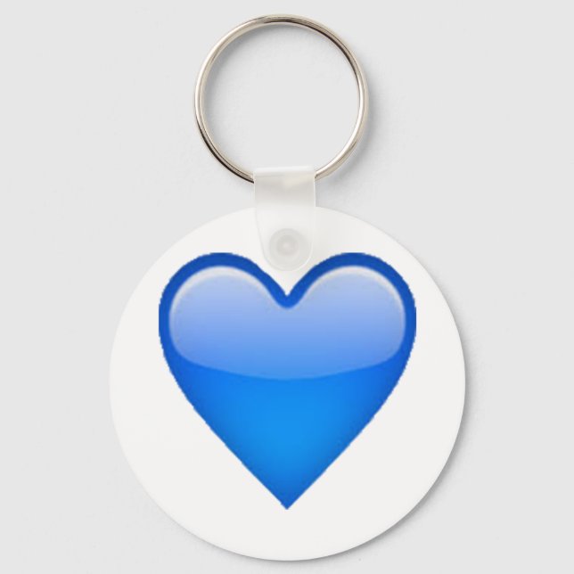 Blue Heart - Emoji Nyckelring (Framsida)