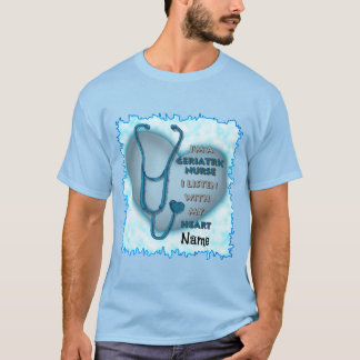 Blue Heart Gerithcare Sjuksköterska T Shirt