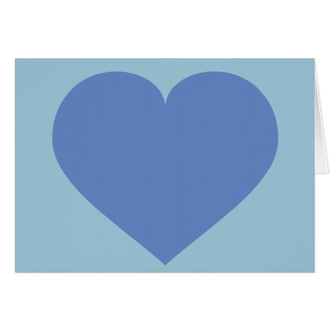Blue Heart Hälsningskort (Framsidan Horizontal)