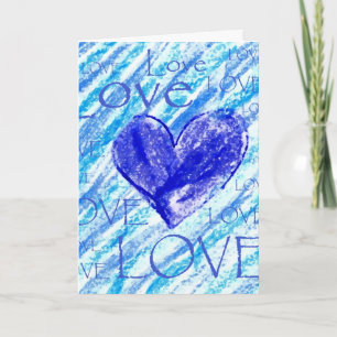 Blue Heart Helgkort