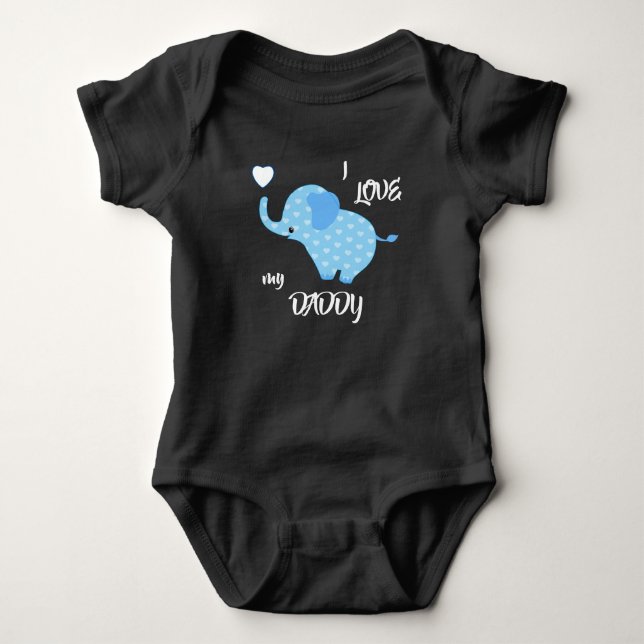 Blue Heart Mönster Elephant Tee (Framsida)