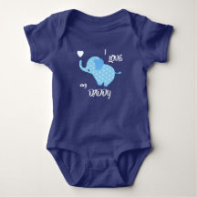 Blue Heart Mönster Elephant