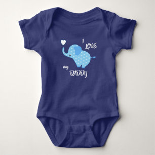 Blue Heart Mönster Elephant Tee Shirt