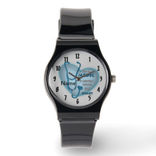 Blue Heart Nurse Medic Armbandsur