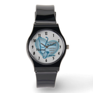 Blue Heart Nurse Medic Armbandsur