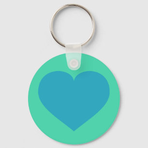 Blue Heart Nyckelring