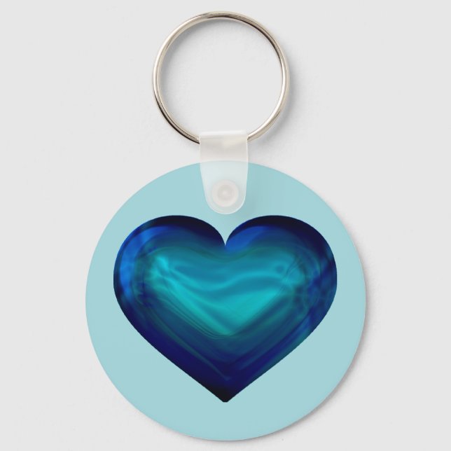 Blue Heart Nyckelring (Framsida)