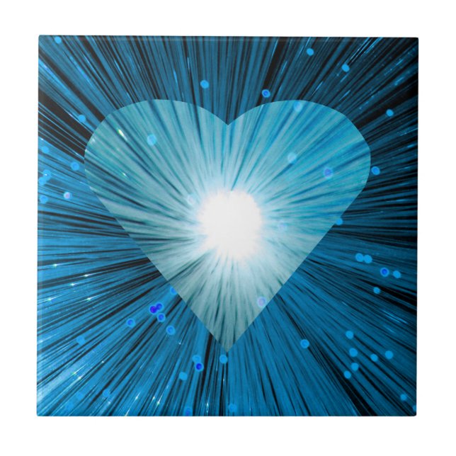 Blue Heart-panel Kakelplatta (Framsidan)