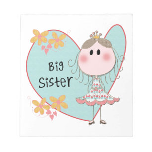 Blue Heart Princess Big Sister Anteckningsblock