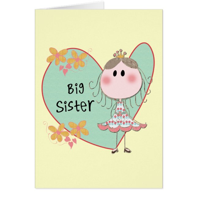 Blue Heart Princess Big Sister OBS Kort (Framsidan)