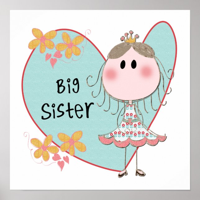 Blue Heart Princess Big Sister Poster (Framsidan)