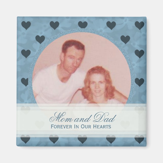 Blue Heart-ram: Memorial: Bild Magnet (Framsidan)