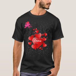 Blue heart  romantic wallpaper t shirt