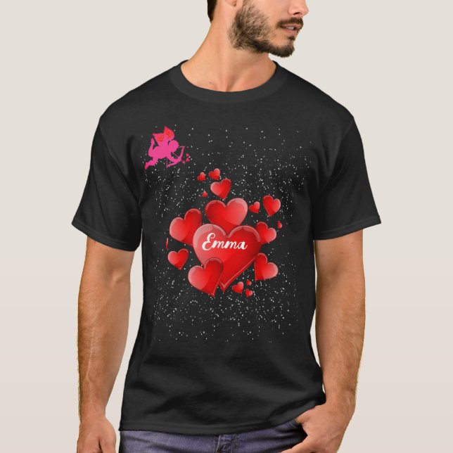 Blue heart  romantic wallpaper t shirt (Framsida)