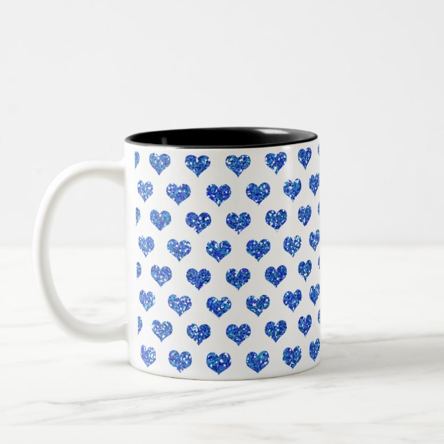 Blue Heart Två-Tonad Mugg (Vänster)