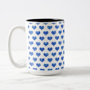 Blue Heart Två-Tonad Mugg