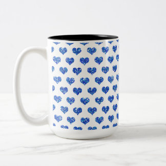 Blue Heart Två-Tonad Mugg