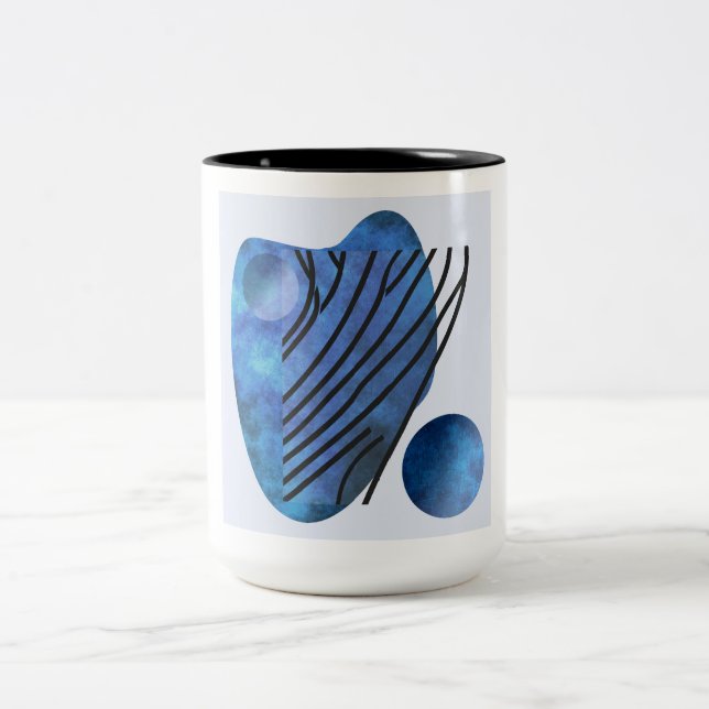 Blue Heart Två-Tonad Mugg (Center)