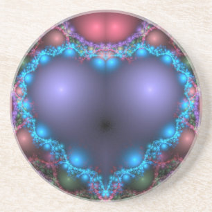 Blue Heart Underlägg Sandsten