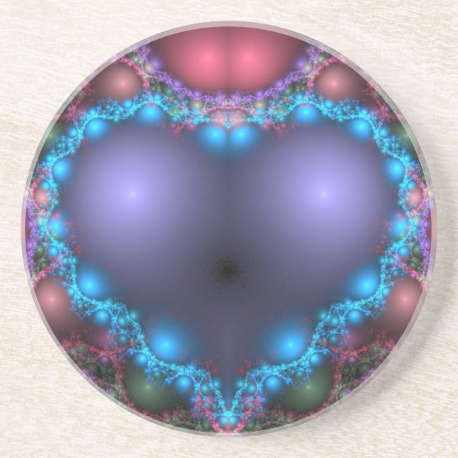 Blue Heart Underlägg Sandsten (Framsidan)