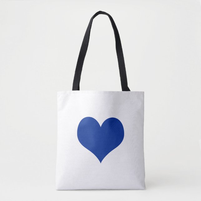 Blue Heart White Tygkasse (Framsida)