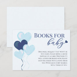 Blue Hearts Boy Baby Shower Books For Baby Tilläggskort
