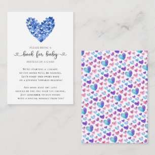 Blue Hearts Boys Swehoney Shower Bok för Baby Tilläggskort