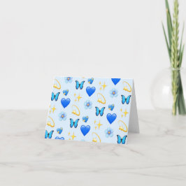 Blue Hearts-Create Your Own (CYO) - Tackkort