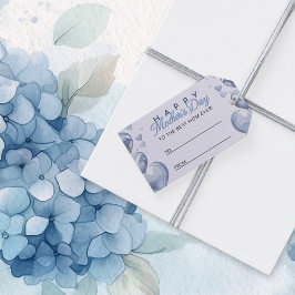 Blue Hearts Lycklig Mors dag Presentetikett
