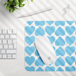 Blue Hearts Mönster, Romantic, Kärlek Musmatta