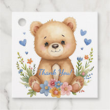 Blue Hearts Pastel Flowers Birthday Boy Party