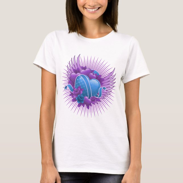 Blue Hearts Ro och Vingar T-shirt (Framsida)