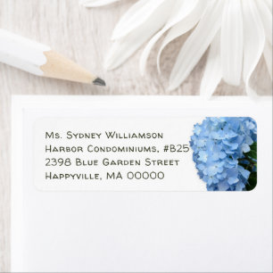 Blue Heaven Hydrangea Returetiketters Returadress Etikett