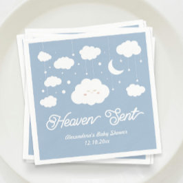 Blue Heaven skickade babydusch Pappersservett