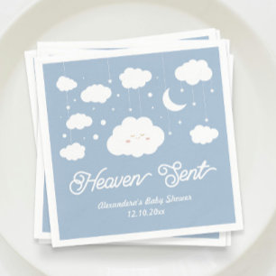 Blue Heaven skickade babydusch Pappersservett