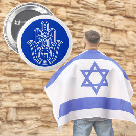 Blue Hebrew Chai Jewish Hand of Miriam Hamsa Knapp