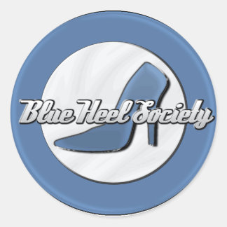 Blue Heel Society Round Sticker Runt Klistermärke