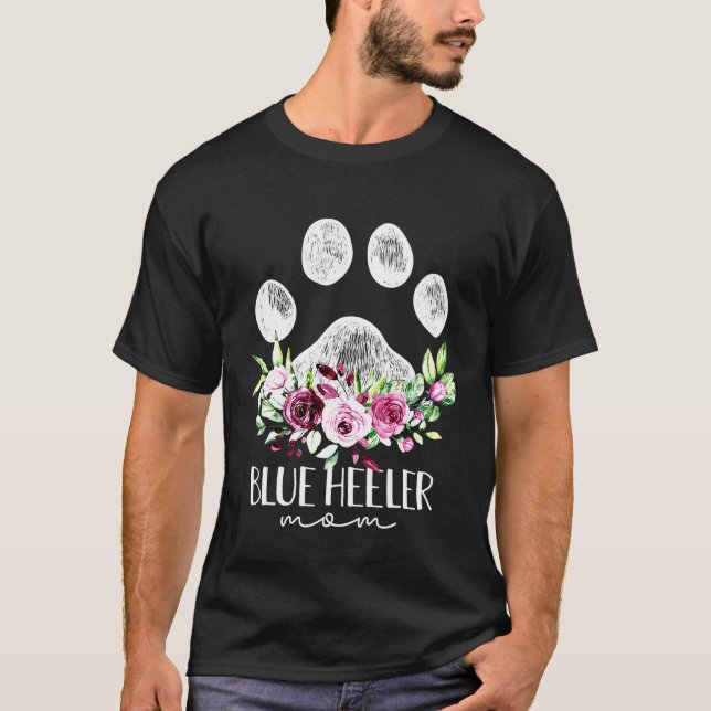 Blue Heeler Australian Cattle Dog T Shirt (Framsida)