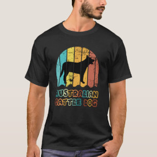 Blue Heeler Australian Cattle Dog Vintage Solnedgå T Shirt