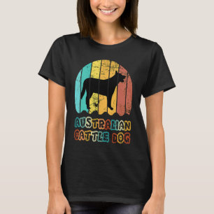 Blue Heeler Australian Cattle Dog Vintage Solnedgå T Shirt